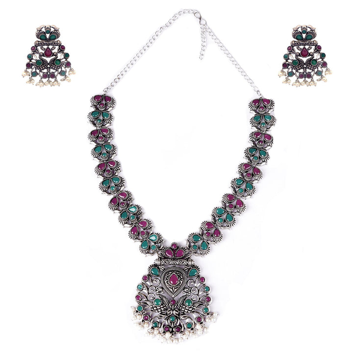 Teejh Nishka Multi Colored Necklace Set