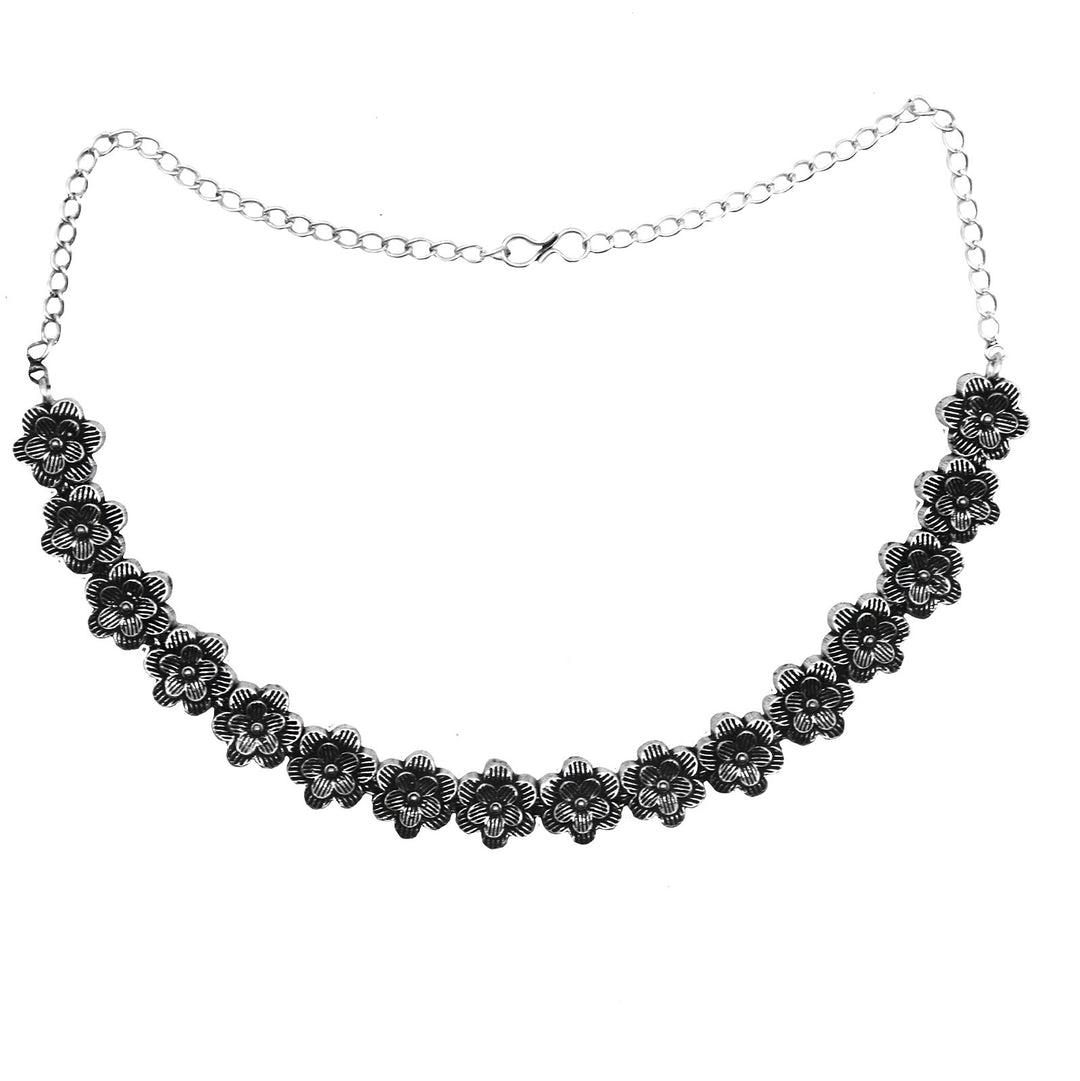 Teejh Shachi Floral Metallic Necklace Set
