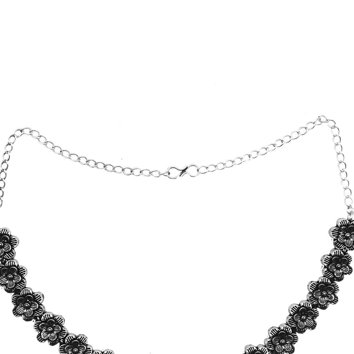 Teejh Shachi Floral Metallic Necklace Set