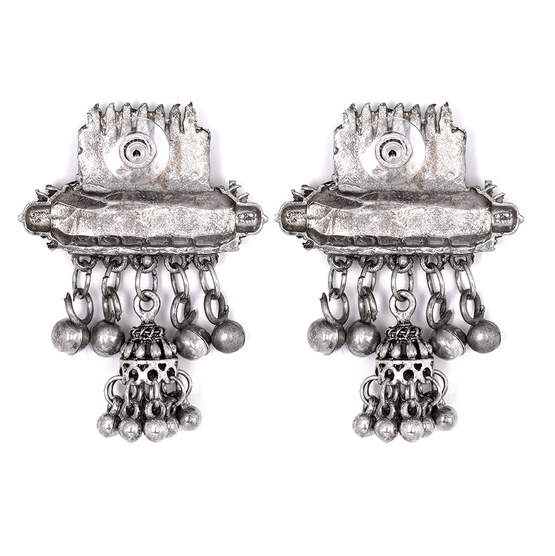 Teejh Rihana Ethnic Silver Oxidised Necklace Set