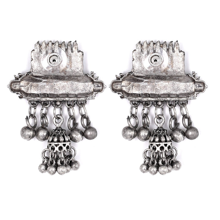 Teejh Rihana Ethnic Silver Oxidised Necklace Set