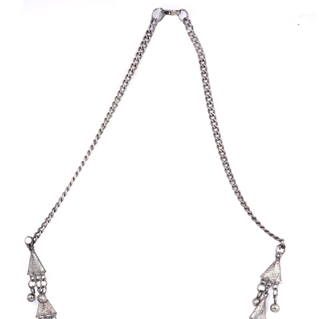 Teejh Rihana Ethnic Silver Oxidised Necklace Set
