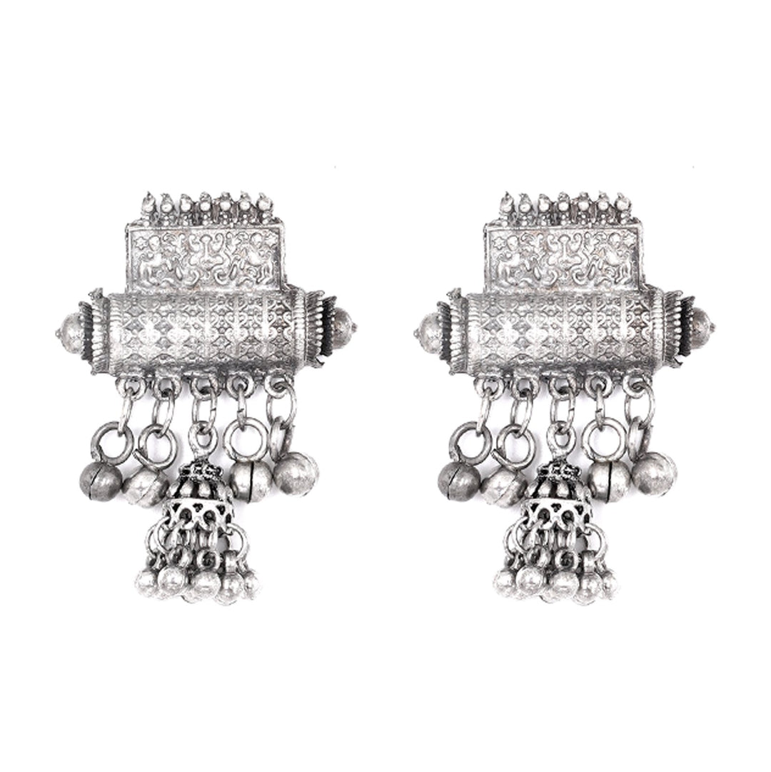 Teejh Rihana Ethnic Silver Oxidised Necklace Set