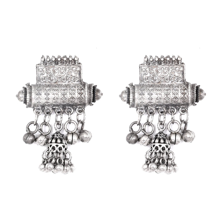 Teejh Rihana Ethnic Silver Oxidised Necklace Set