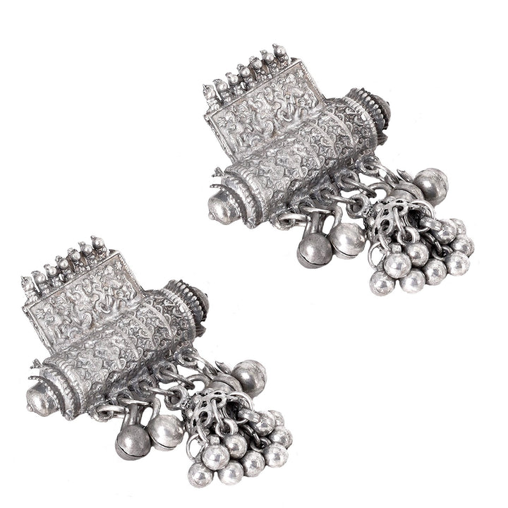 Teejh Rihana Ethnic Silver Oxidised Necklace Set