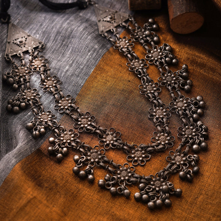 Teejh Rua Antique Silver Polish Long Necklace