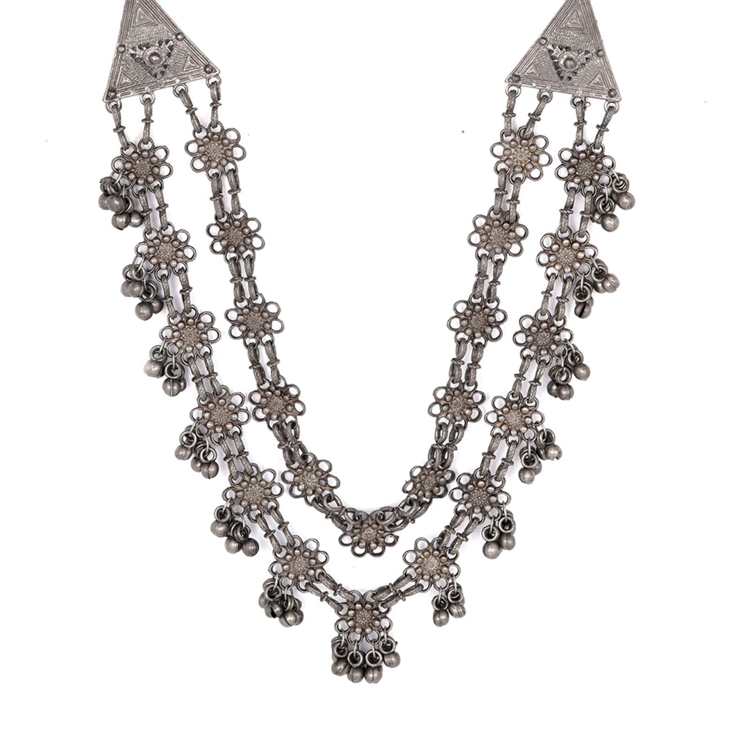 Teejh Rua Antique Silver Polish Long Necklace
