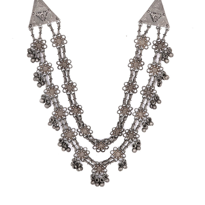 Teejh Rua Antique Silver Polish Long Necklace