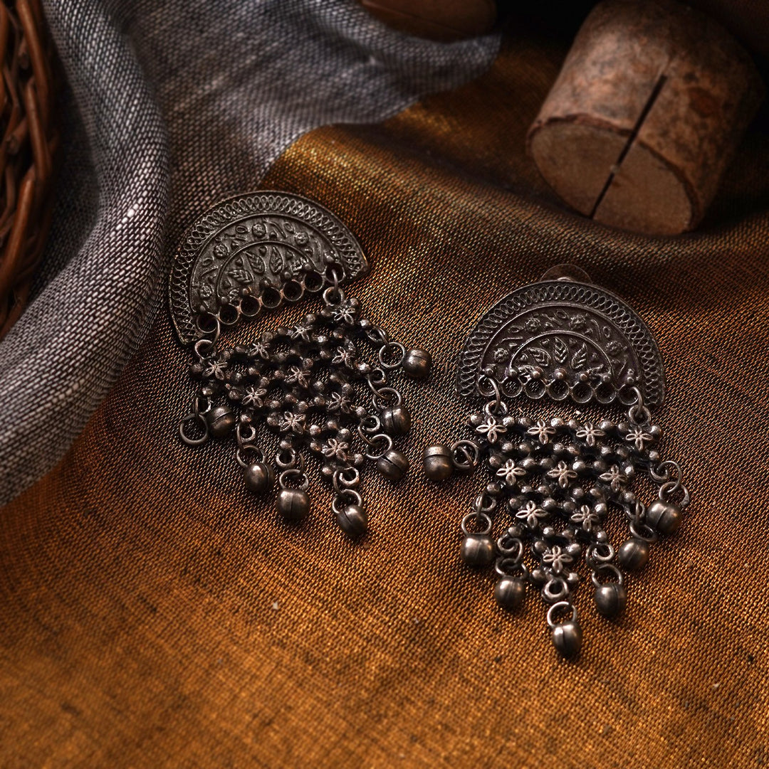 Teejh Arnika Antique Silver Polish Ghungroo EarTeejh Rings