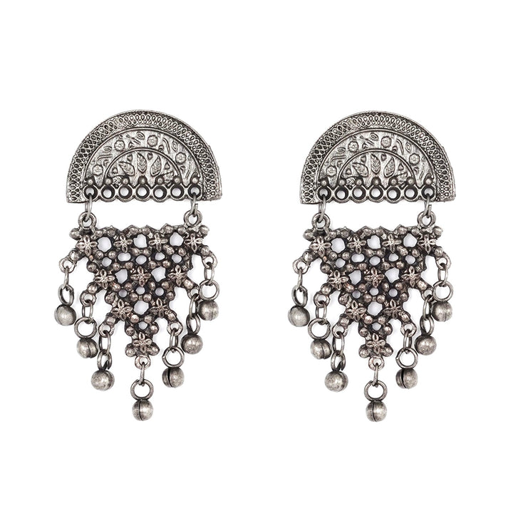 Teejh Arnika Antique Silver Polish Ghungroo EarTeejh Rings