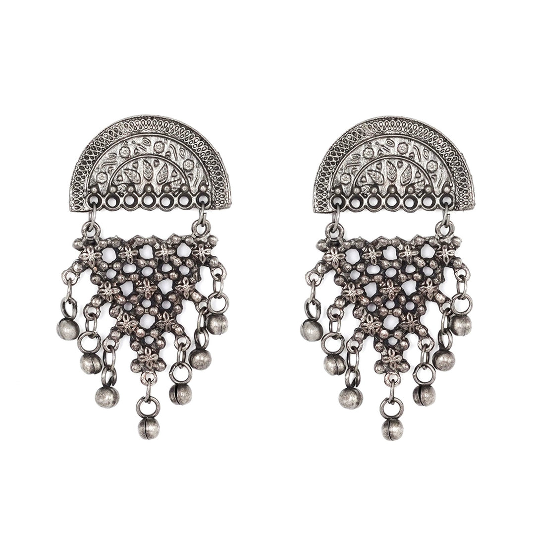 Teejh Manvita Silver Oxidised Ghungroo Jewelry Gift Set