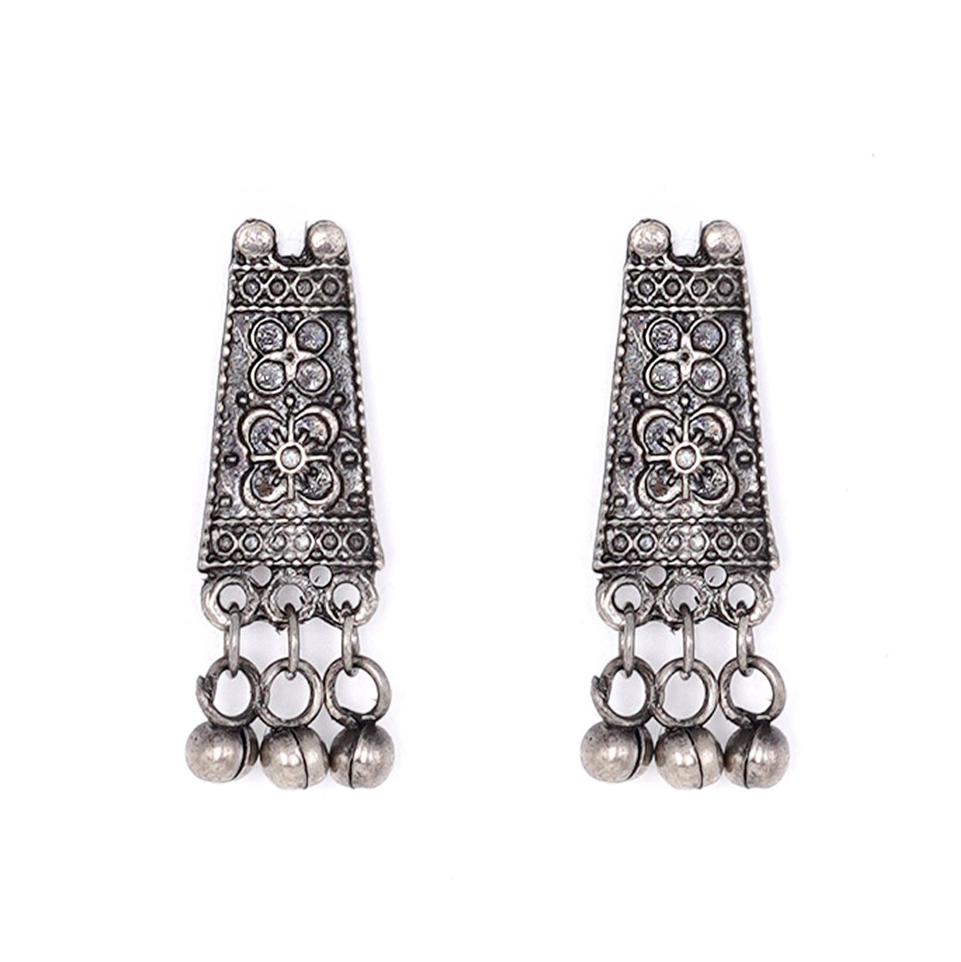 Teejh Mihira Ethnic Silver Oxidised Choker Necklace Set