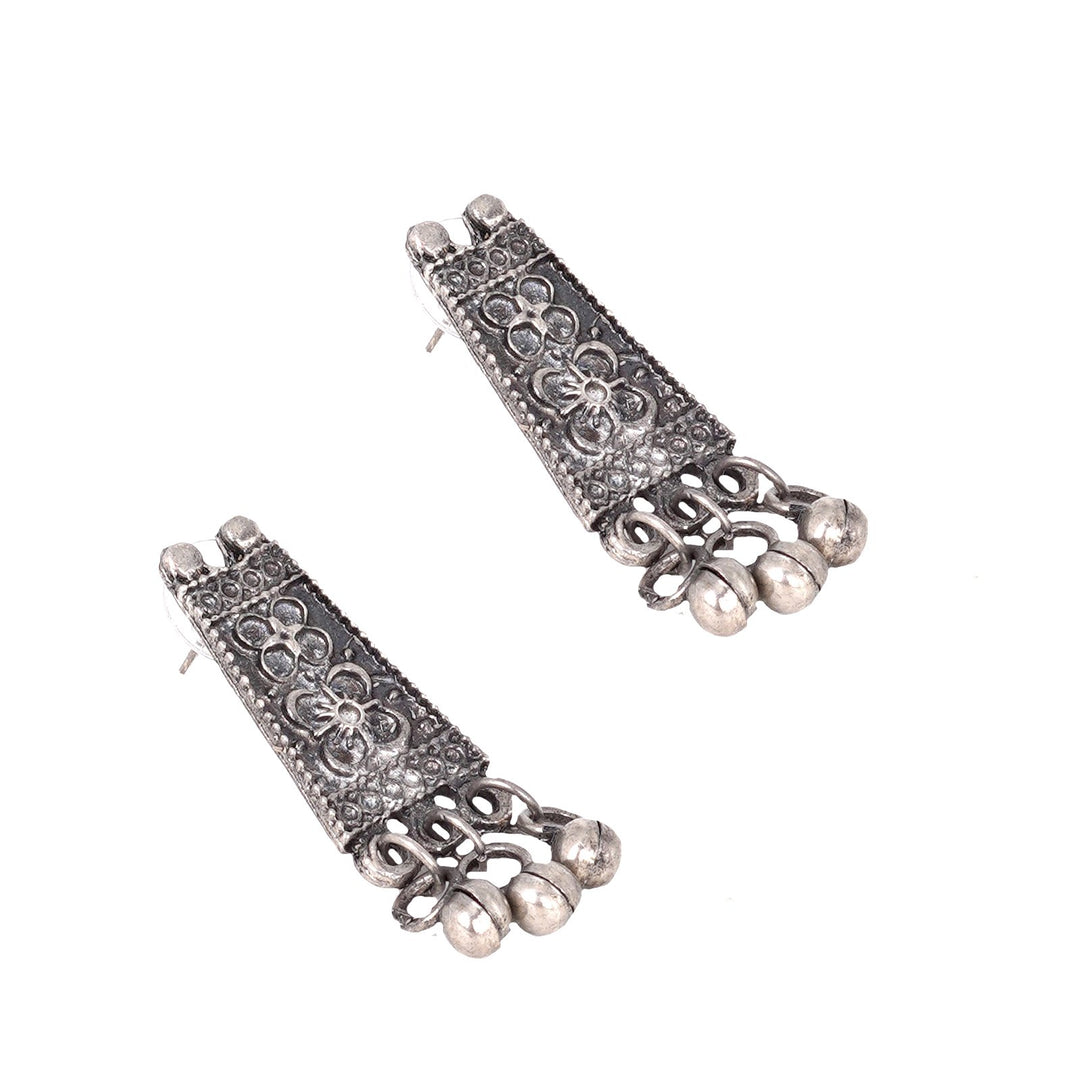 Teejh Mihira Ethnic Silver Oxidised Choker Necklace Set