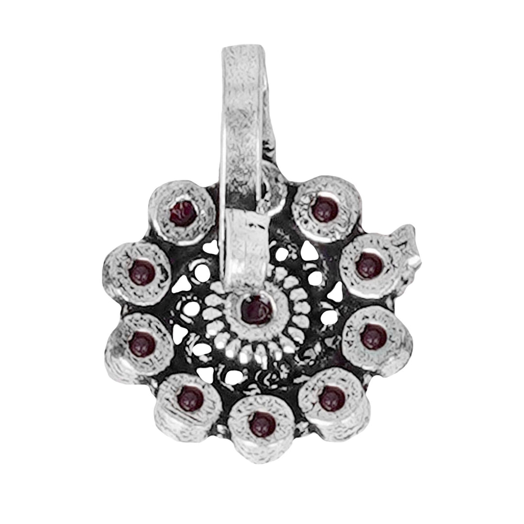 Teejh Soumya Red Stone Nose Pin