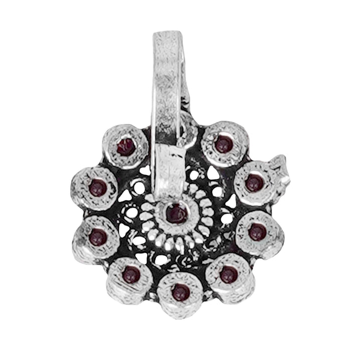 Teejh Soumya Red Stone Nose Pin