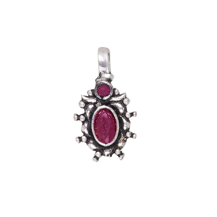 Teejh Parthavi Red Stone Nose Pin