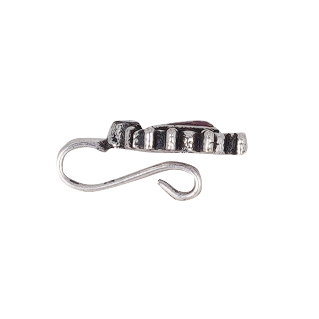 Teejh Parthavi Red Stone Nose Pin