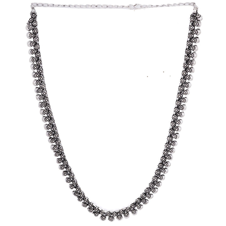 Teejh Anwita Long Ethnic Silver Oxidised Necklace
