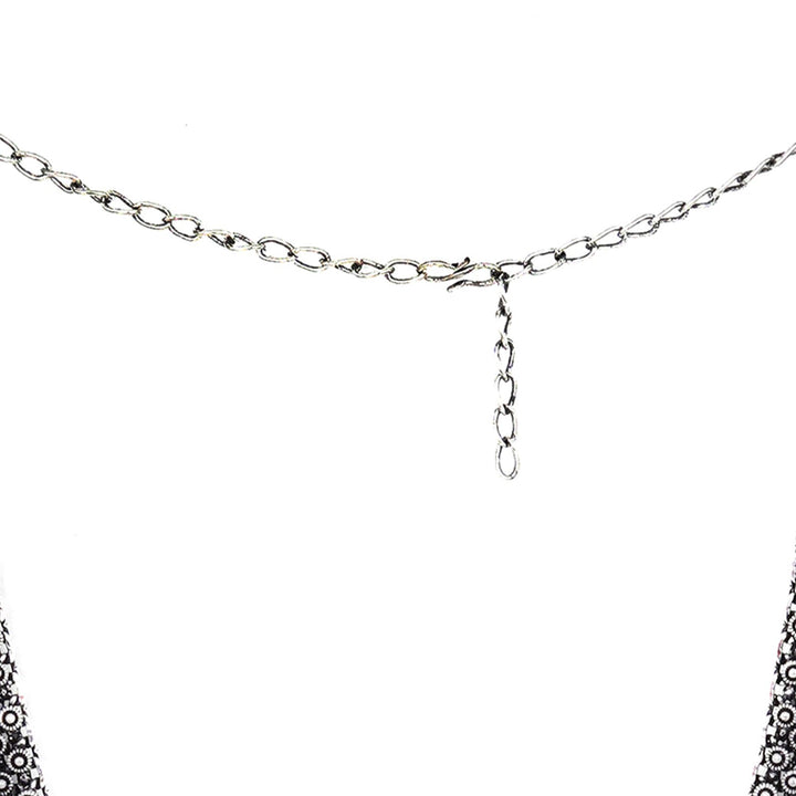 Teejh Anwita Long Ethnic Silver Oxidised Necklace