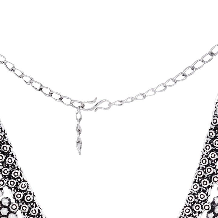 Teejh Praanvi Ethnic Silver Oxidised Choker Necklace