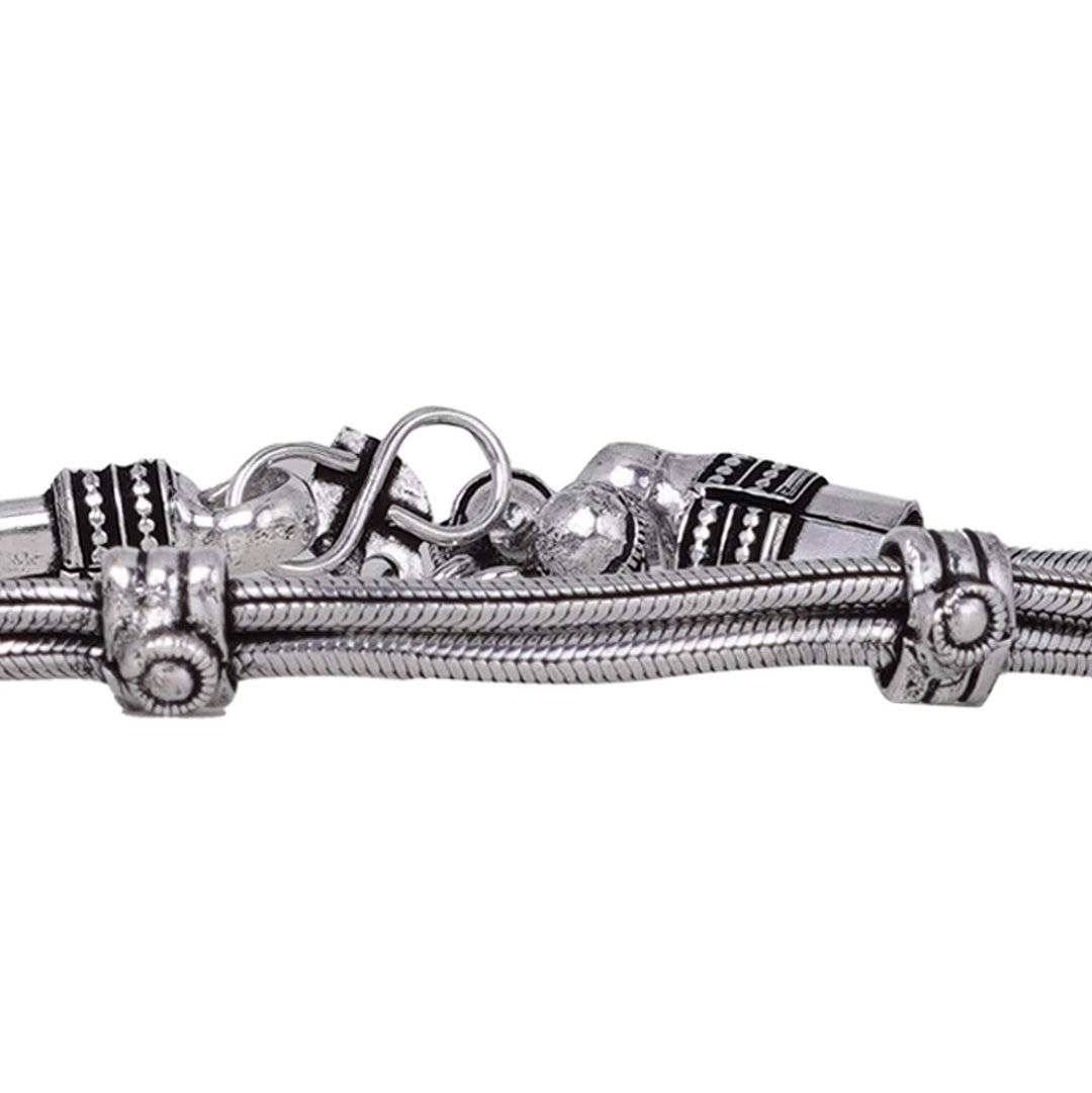 Teejh Chirasvi Ethnic Silver Oxidised Anklets