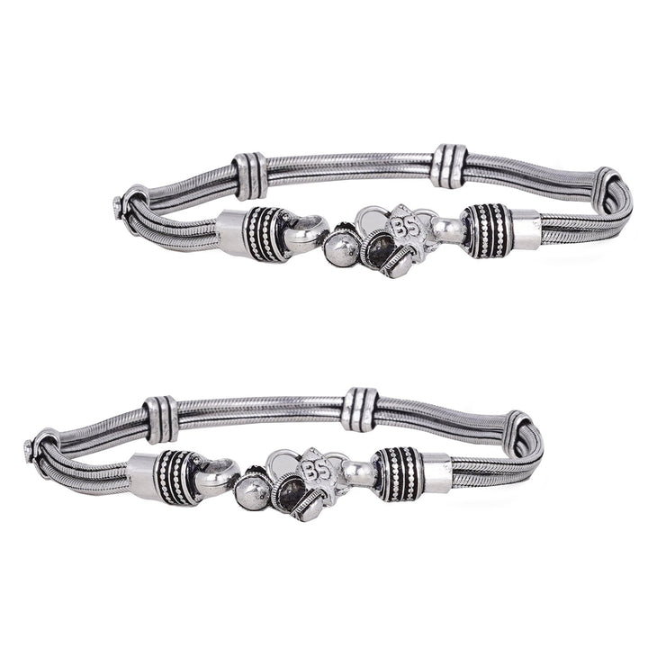 Teejh Chirasvi Ethnic Silver Oxidised Anklets