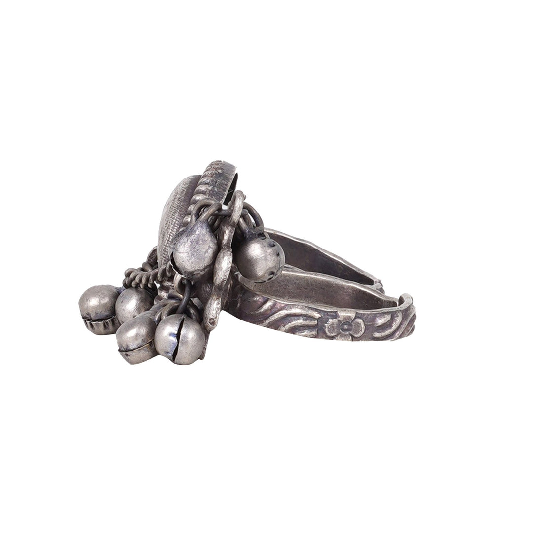 Teejh Chaithra Antique Silver Polish Teejh Ring