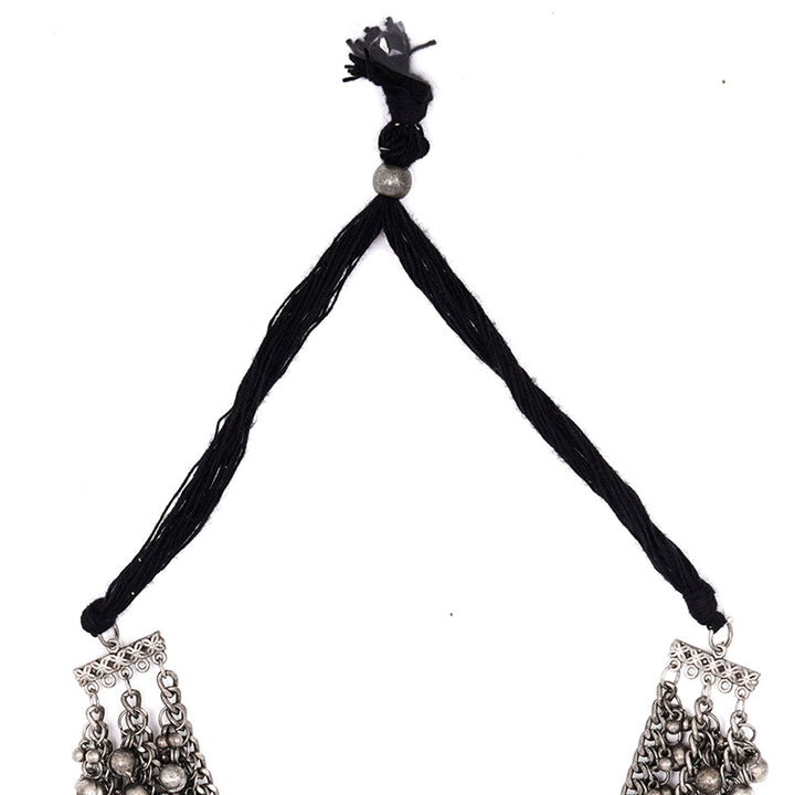 Teejh Mauli Ethnic Silver Oxidised Layered Necklace
