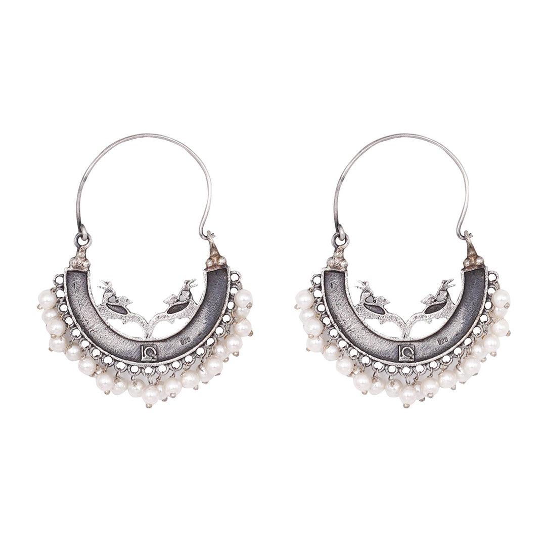 Teejh Sumeda Ethnic Silver Oxidised Hoop EarTeejh Ring
