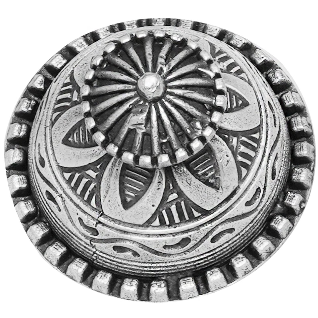 Teejh Sanchi Stupa Silver Oxidised Ring