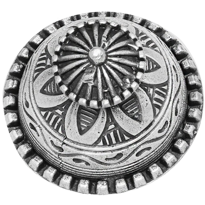 Teejh Sanchi Stupa Silver Oxidised Ring