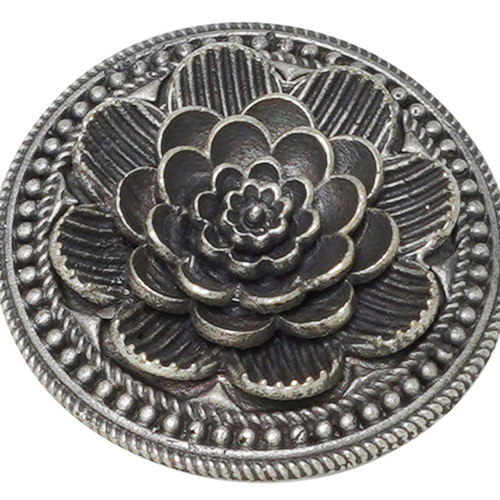 Teejh Smriti Floral Silver Oxidised Ring