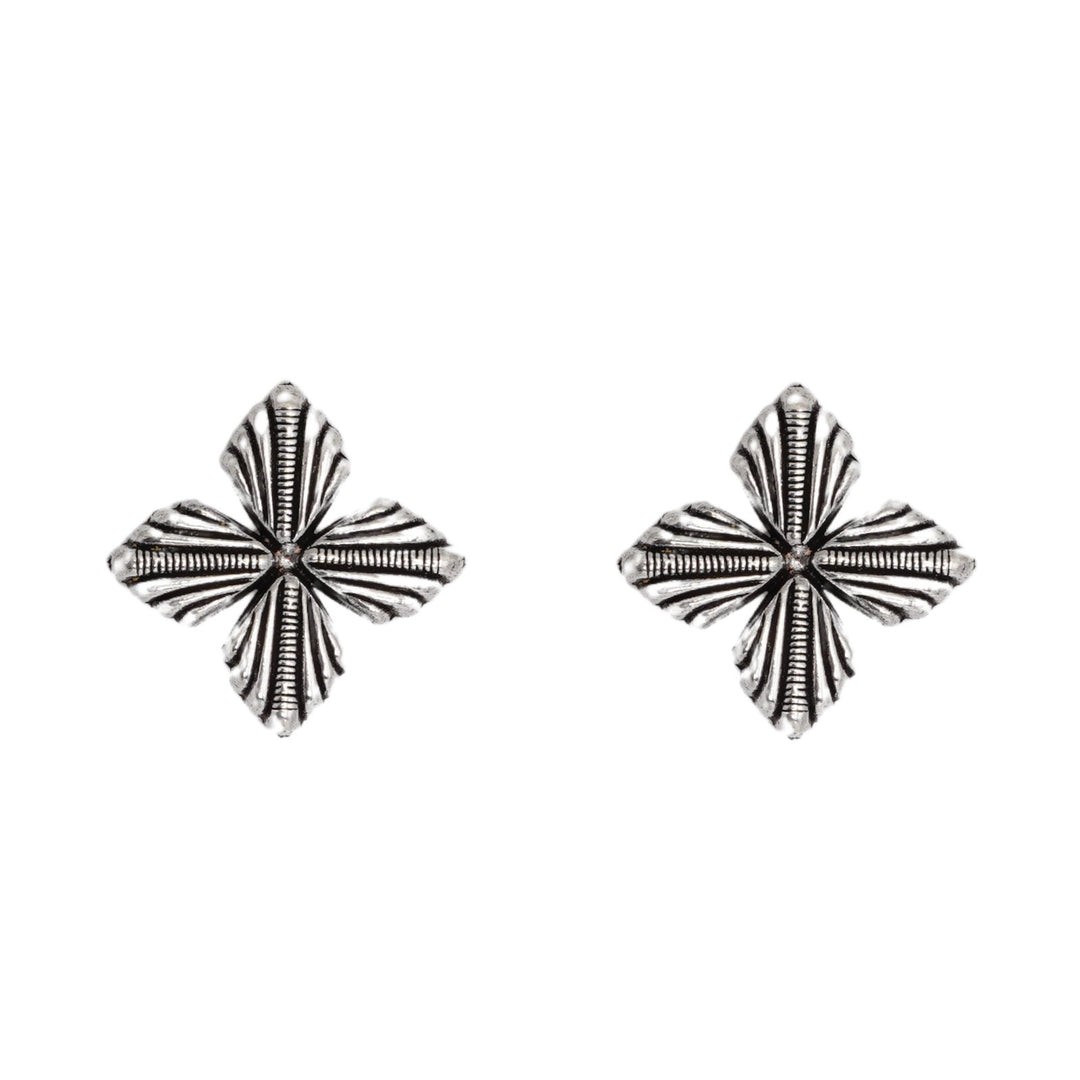 Teejh Aaloka Silver Oxidised  Choker Necklace Set
