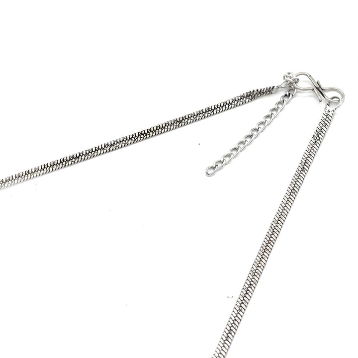 Ekladh Green Stone Silver Pearl Necklace Set - Joker & Witch