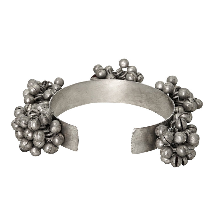 Teejh Chandhini Silver Oxidised Ghungroo Bracelet
