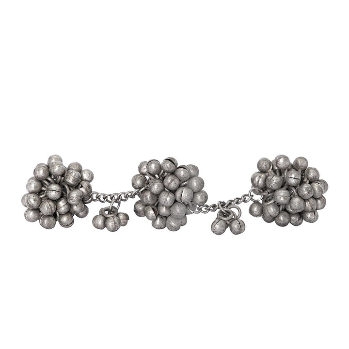 Teejh Chasmum Ghungroo Silver Oxidised Ghungroo Ring