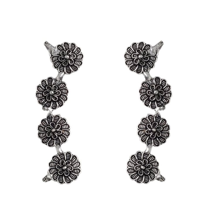 Teejh Rashtri Silver Oxidised Earcuffs
