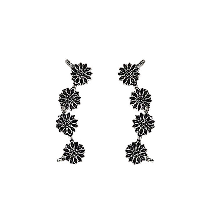 Teejh Darani Silver Oxidised Earcuffs