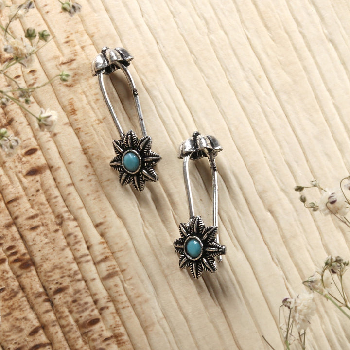Teejh Krisha Blue Stone Clip On Bugadi