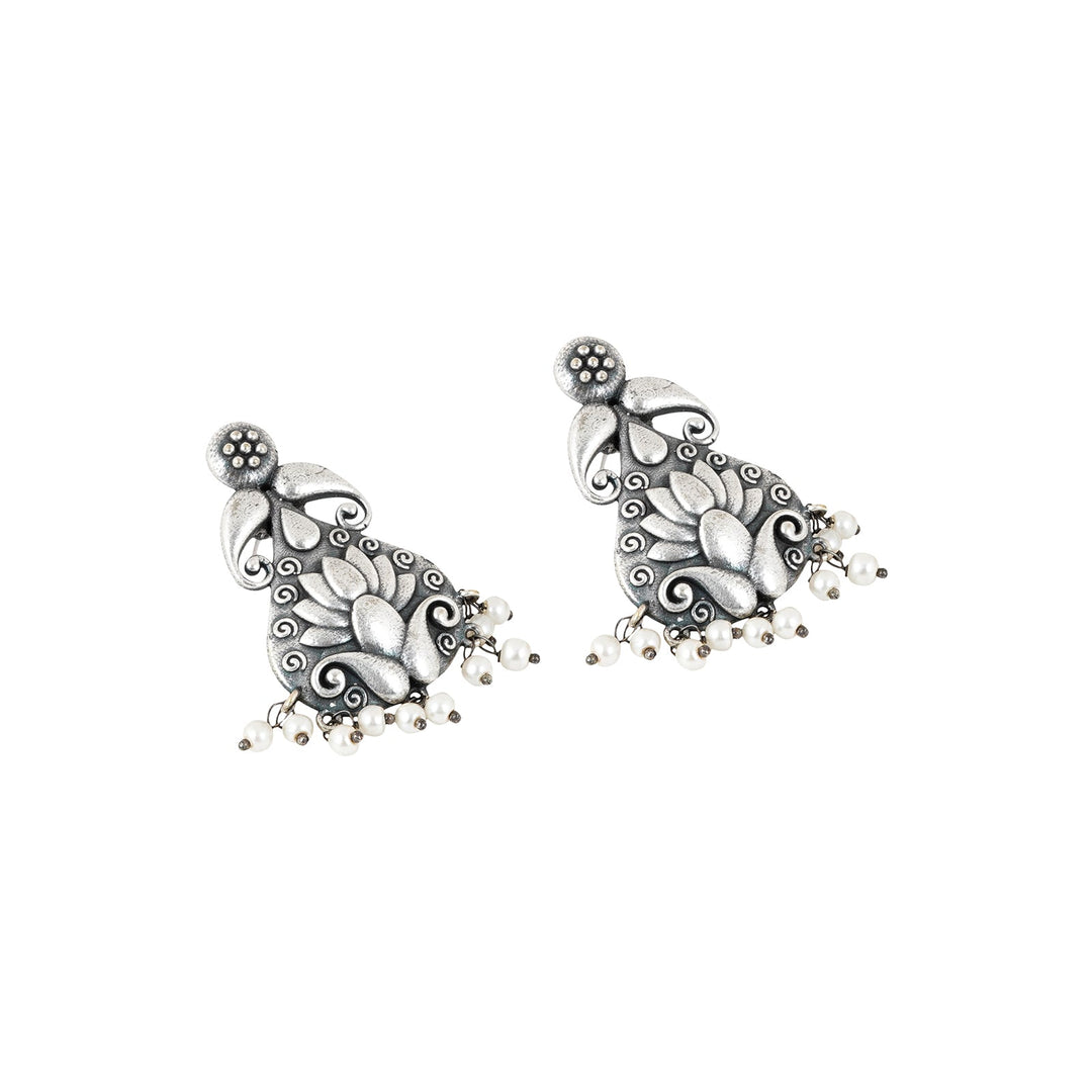 Teejh Aabir Silver Oxidised Earrings
