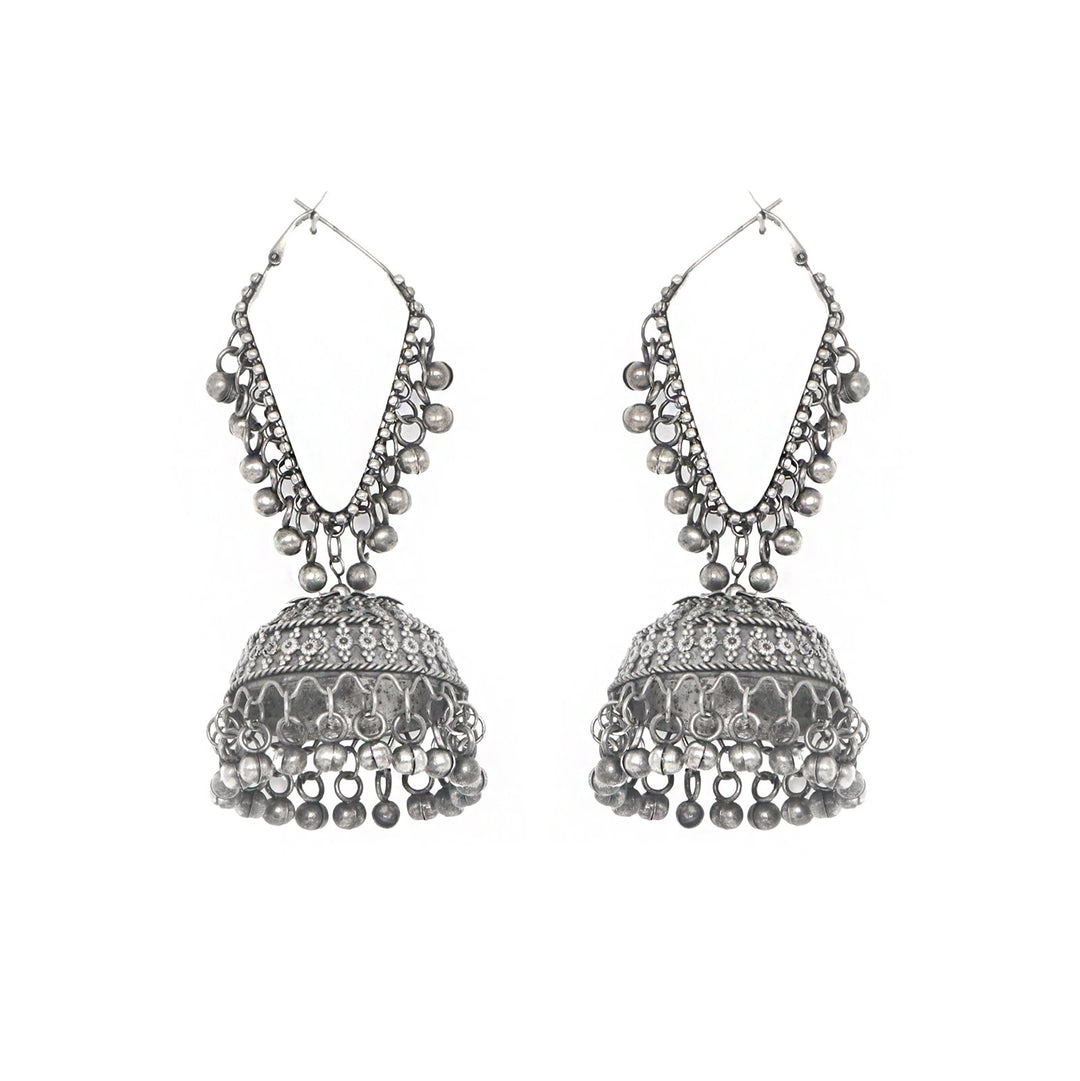 Teejh Turvi Silver Oxidised Earrings