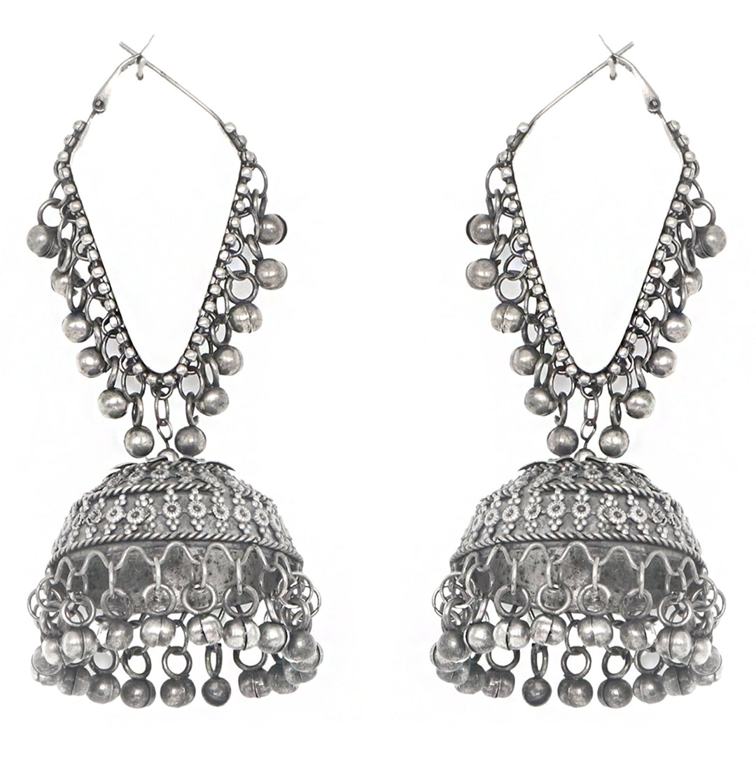 Teejh Turvi Silver Oxidised Earrings