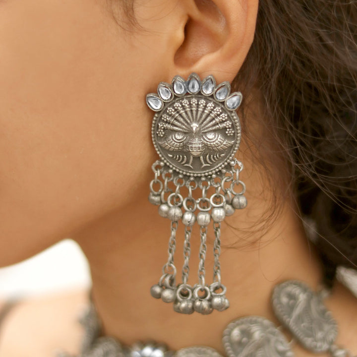 Teejh Ridhi Silver Oxidised Choker Necklace Set