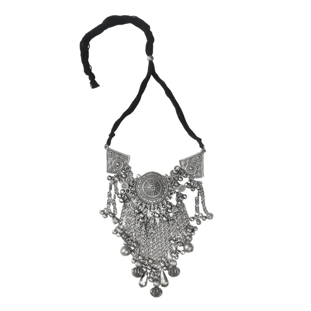 Teejh Dayami Silver Oxidised Choker Necklace
