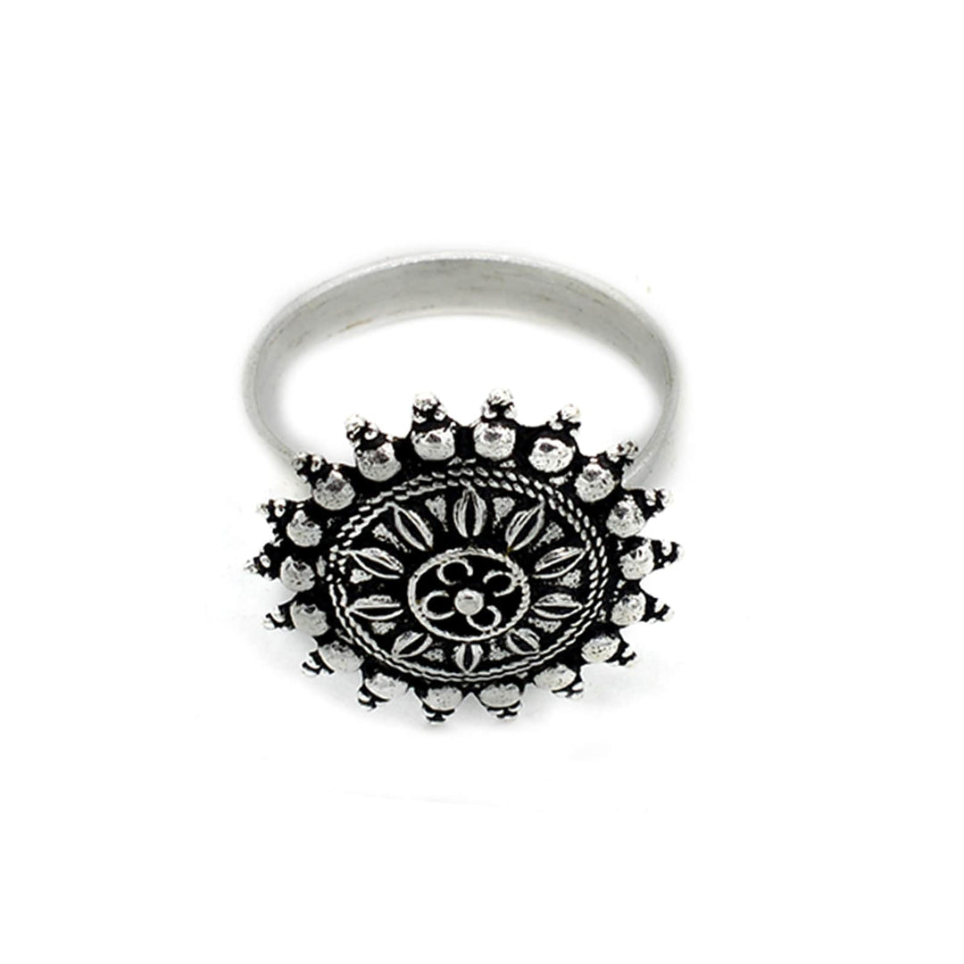 Nitya Silver Ring - Joker & Witch