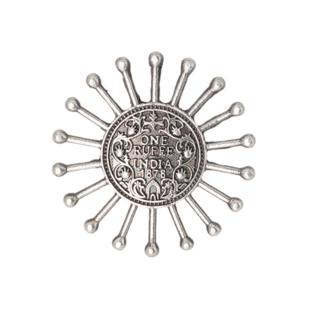 Teejh Omisha Silver Oxidised Ring