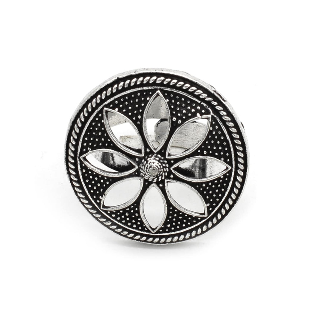 Adya Silver Floral Ring - Joker & Witch