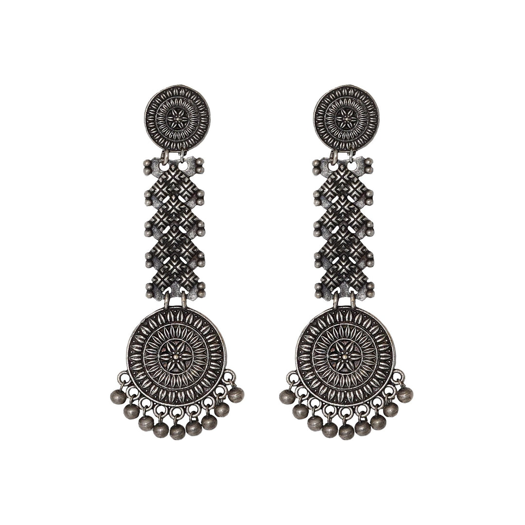 Teejh Raveena Silver Oxidised Earrings