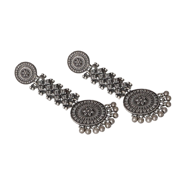 Teejh Raveena Silver Oxidised Earrings
