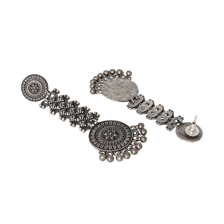Teejh Raveena Silver Oxidised Earrings